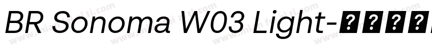 BR Sonoma W03 Light字体转换